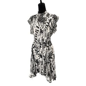 AllSaints Fleur Wing Pleated Dress